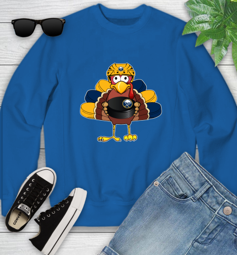Buffalo Sabres Turkey Thanksgiving Day Youth Sweatshirt 8