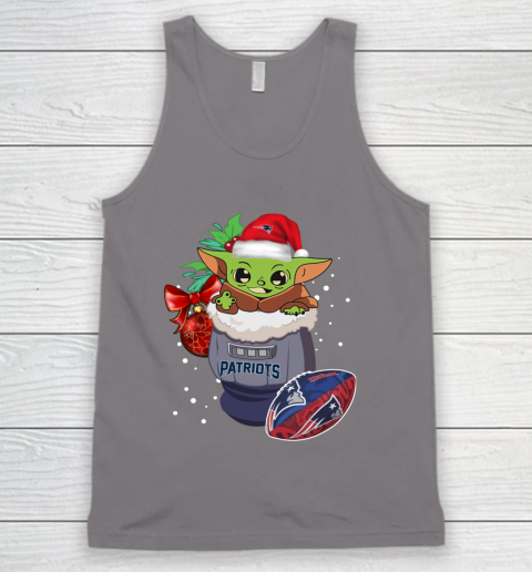 New England Patriots Christmas Baby Yoda Star Wars Funny Happy NFL Tank Top 7