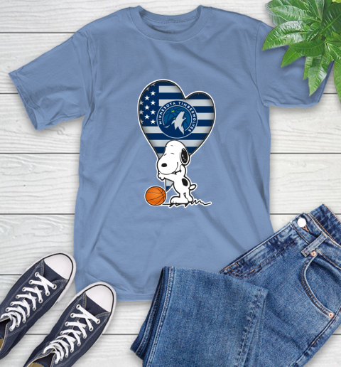 Minnesota Timberwolves NBA Basketball The Peanuts Movie Adorable Snoopy T-Shirt 11