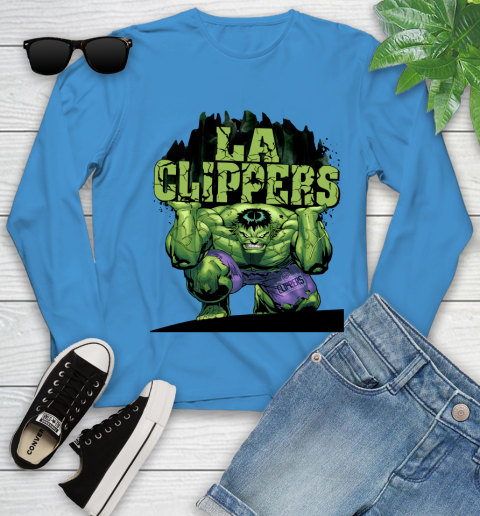 LA Clippers NBA Basketball Incredible Hulk Marvel Avengers Sports Youth Long Sleeve 7