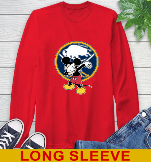 Buffalo Sabres NHL Hockey Dabbing Mickey Disney Sports Long Sleeve T-Shirt 10