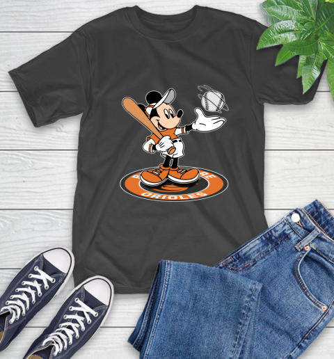 MLB Baseball Baltimore Orioles Cheerful Mickey Disney Shirt T-Shirt