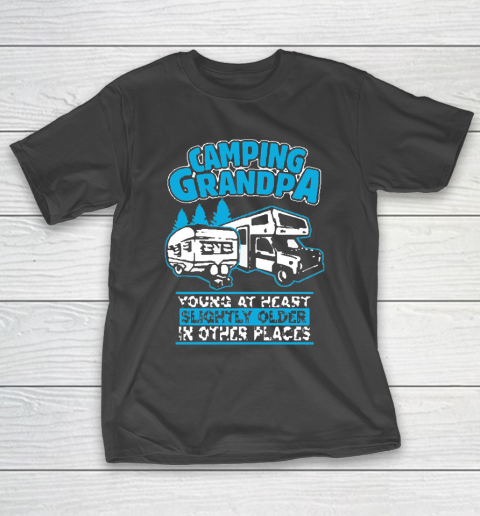 Grandpa Funny Gift Apparel  Camping Grandpa Young At Heart T-Shirt