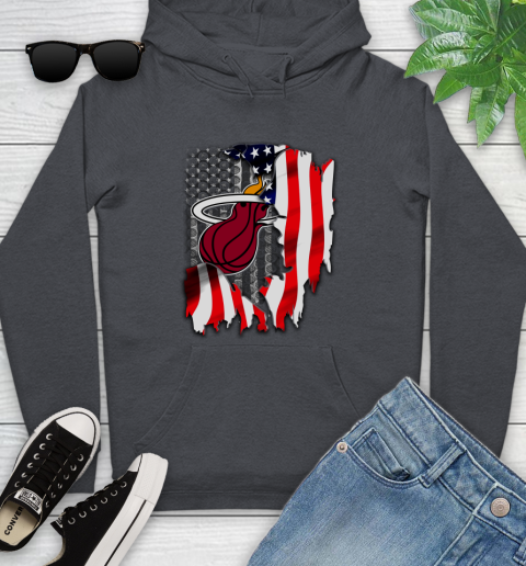 Miami Heat NBA Basketball American Flag Youth Hoodie 10