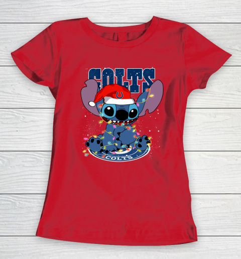 Indianapolis Colts NFL Football noel stitch Christmas Women's T-Shirt 7