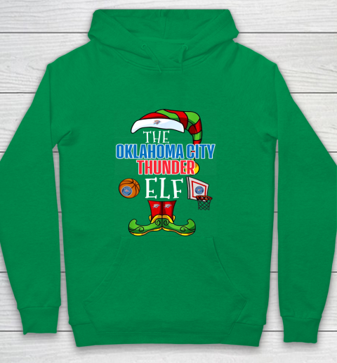 Oklahoma City Thunder Christmas ELF Funny NBA Youth Hoodie 4