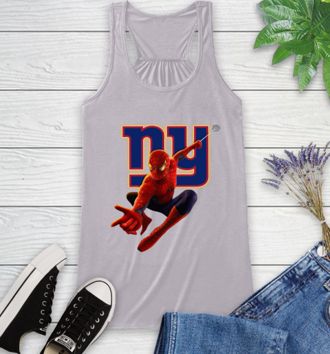 NFL Spider Man Avengers Endgame Football New York Giants Racerback Tank 5