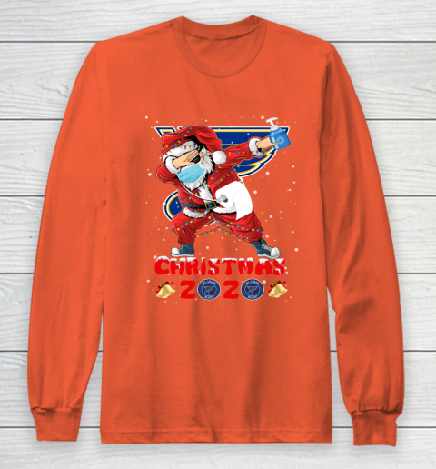 St.Louis Blues Funny Santa Claus Dabbing Christmas 2020 NHL Long Sleeve T-Shirt 3