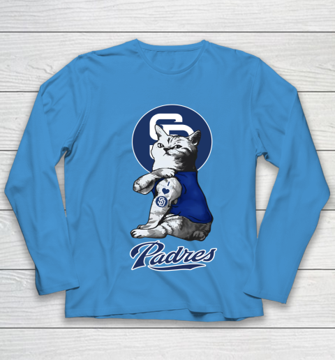 MLB Baseball My Cat Loves San Diego Padres Youth Long Sleeve 5