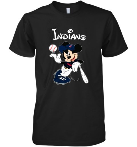 Baseball Mickey Team Cleveland Indians Premium Men's T-Shirt