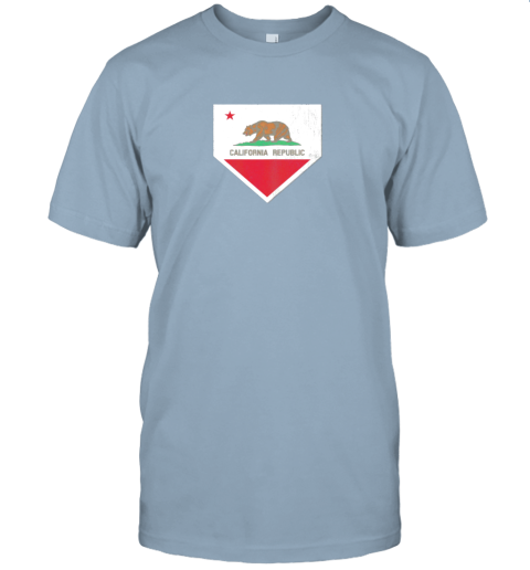 9qsz vintage baseball home plate with california state flag jersey t shirt 60 front light blue