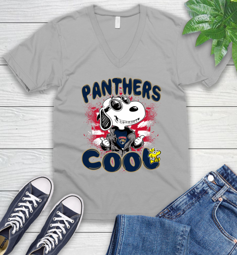 NHL Hockey Florida Panthers Cool Snoopy Shirt V-Neck T-Shirt 3