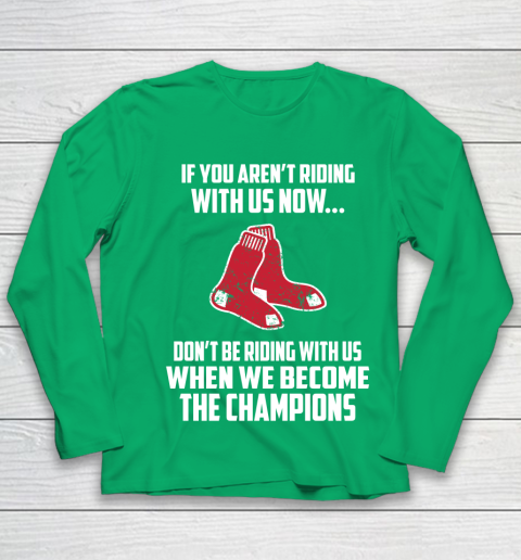 MLB Boston Red Sox Baseball We Become The Champions Youth Long Sleeve 4