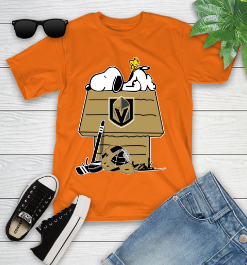 Vegas Golden Knights NHL Hockey Snoopy Woodstock The Peanuts Movie Youth T-Shirt 7