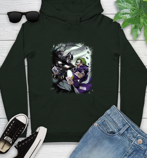 Carolina Panthers NFL Football Batman Fighting Joker DC Comics Youth Hoodie 13