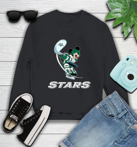 NHL Hockey Dallas Stars Cheerful Mickey Mouse Shirt Sweatshirt