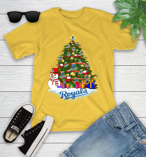 Kansas City Royals Merry Christmas MLB Baseball Sports Youth T-Shirt 8