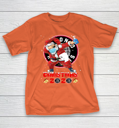 Toronto Raptors Funny Santa Claus Dabbing Christmas 2020 NBA T-Shirt 4