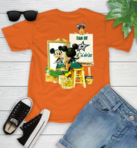 NHL Hockey Dallas Stars Mickey Drawing Shirt 101