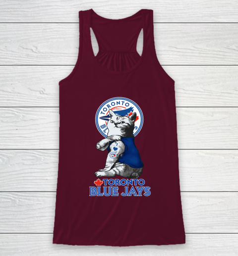 MLB Baseball My Cat Loves Toronto Blue Jays Racerback Tank - Image 3