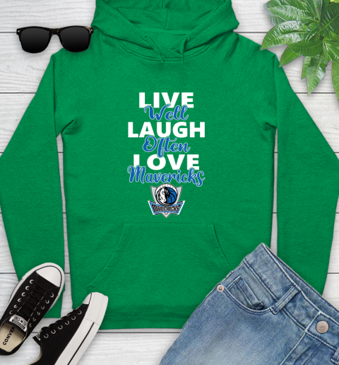 NBA Basketball Dallas Mavericks Live Well Laugh Often Love Shirt Youth Hoodie 7