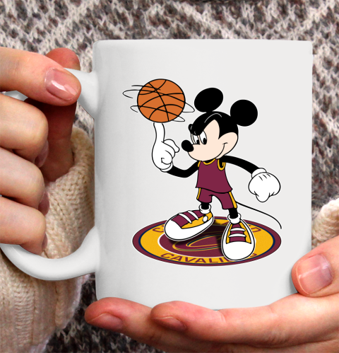 NBA Basketball Cleveland Cavaliers Cheerful Mickey Disney Shirt Ceramic Mug 15oz 2