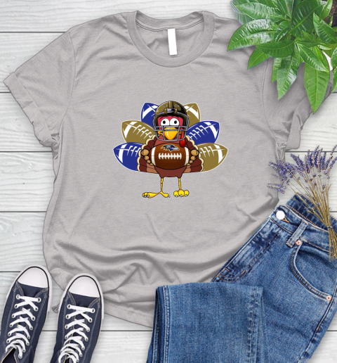 Baltimore Ravens Turkey Thanksgiving Day Women's T-Shirt 10