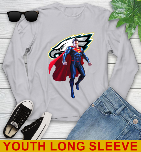 NFL Superman DC Sports Football Philadelphia Eagles Youth Long Sleeve 6