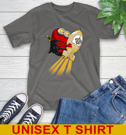 NFL Football New Orleans Saints Deadpool Minion Marvel Shirt T-Shirt 10