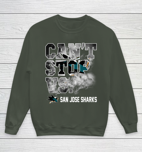 NHL San Jose Sharks Hockey Can't Stop Vs Youth Sweatshirt 8