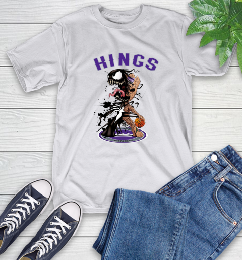 NBA Sacramento Kings Basketball Venom Groot Guardians Of The Galaxy T-Shirt 12
