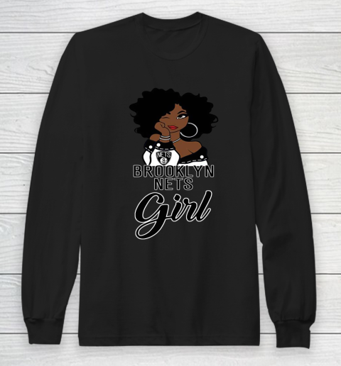 Brooklyn Nets Girl NBA Long Sleeve T-Shirt