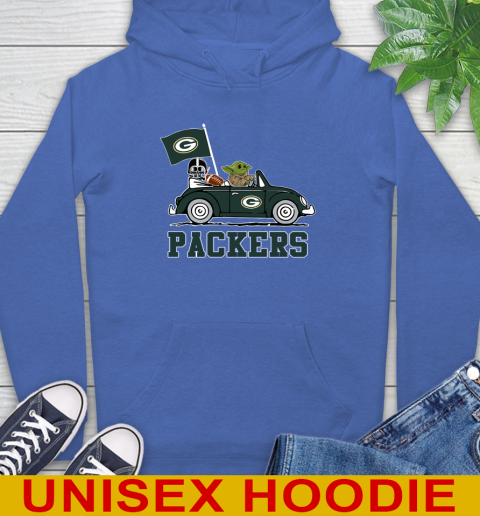 NFL Football Green Bay Packers Darth Vader Baby Yoda Driving Star Wars Shirt Hoodie 9