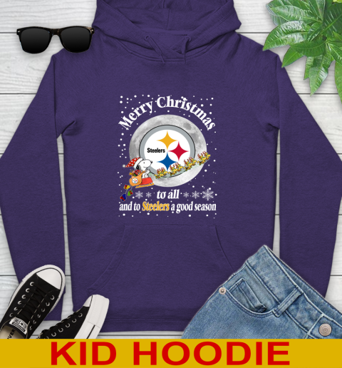 Pittsburgh Steelers Merry Christmas To All And To Steelers A Good Season NFL Football Sports Youth Hoodie 5