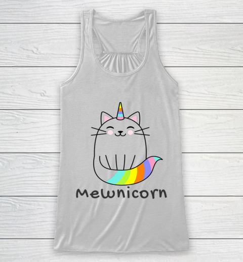 Mewnicorn cute clever design funny unicorn cat boy girl Racerback Tank