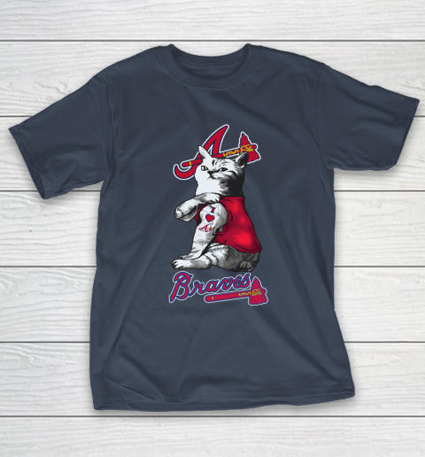 MLB Baseball My Cat Loves Atlanta Braves T-Shirt 3