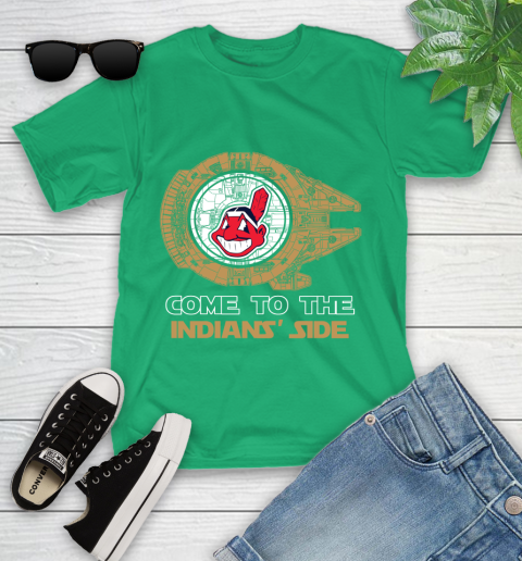 MLB Come To The Cleveland Indians Side Star Wars Baseball Sports Youth T-Shirt 8