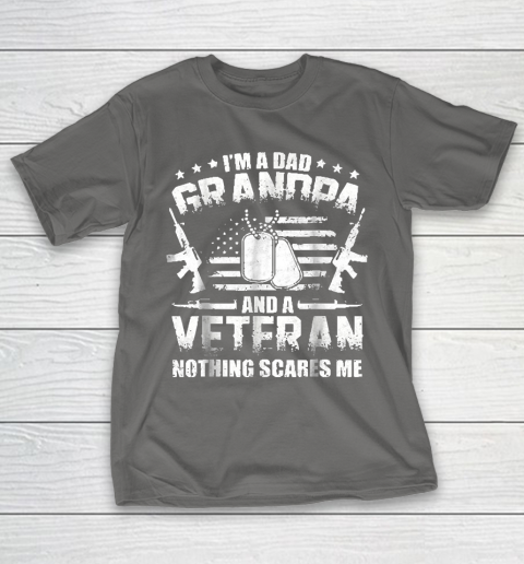 Grandpa Funny Gift Apparel  I'm A Dad Grandpa Veteran Father's Day T-Shirt 18