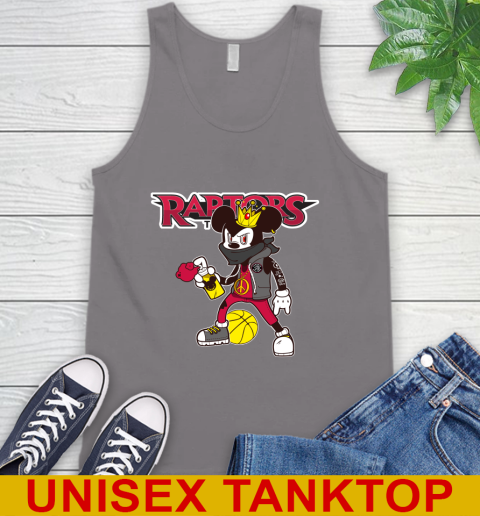 Toronto Raptors NBA Basketball Mickey Peace Sign Sports Tank Top 7