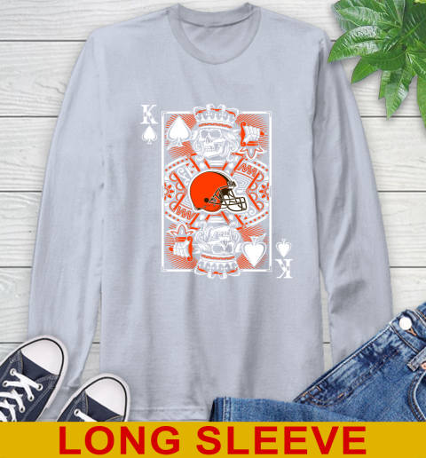 Cleveland Browns NFL Football The King Of Spades Death Cards Shirt Long Sleeve T-Shirt 6