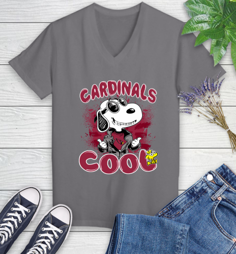 NFL Football Arizona Cardinals Cool Snoopy Shirt Women's V-Neck T-Shirt 9