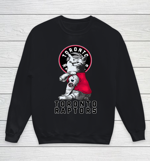 NBA Basketball My Cat Loves Toronto Raptors Youth Sweatshirt