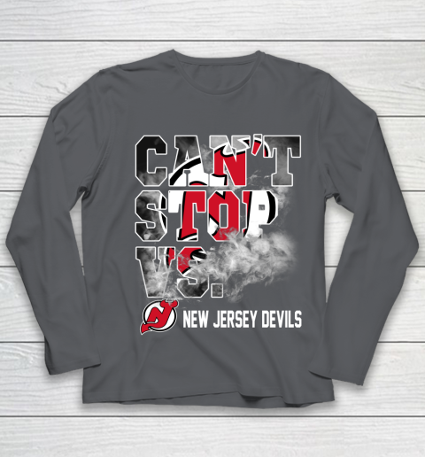 NHL New Jersey Devils Hockey Can't Stop Vs Youth Long Sleeve 6