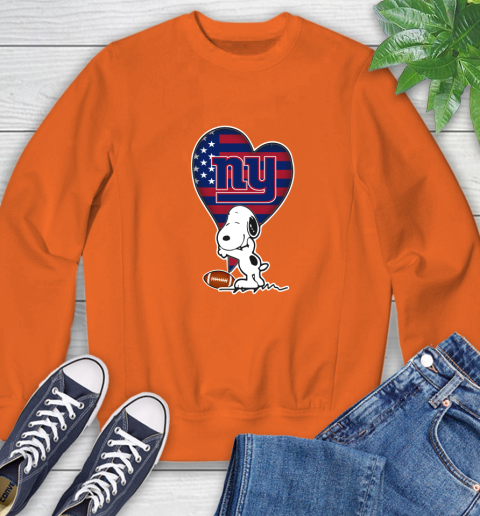 New York Giants NFL Football The Peanuts Movie Adorable Snoopy Sweatshirt 4