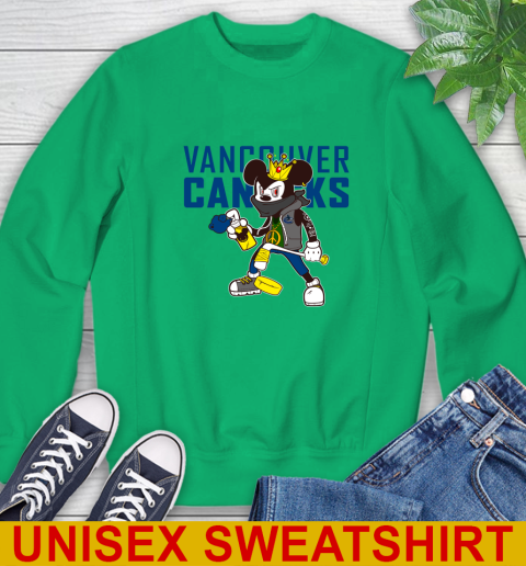 Vancouver Canucks NHL Hockey Mickey Peace Sign Sports Sweatshirt 6