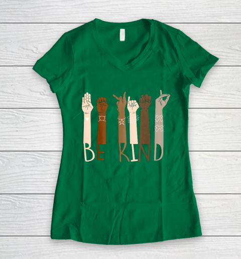 Be Kind Hand Sign Language Teachers Melanin Interpreter Asl T-Shirt Be Kind Hand Sign Language Teachers Melanin Interpreter Asl T-Shirt