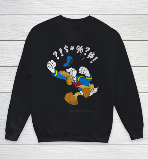 Disney Mickey And Friends Donald Angry Jump Youth Sweatshirt