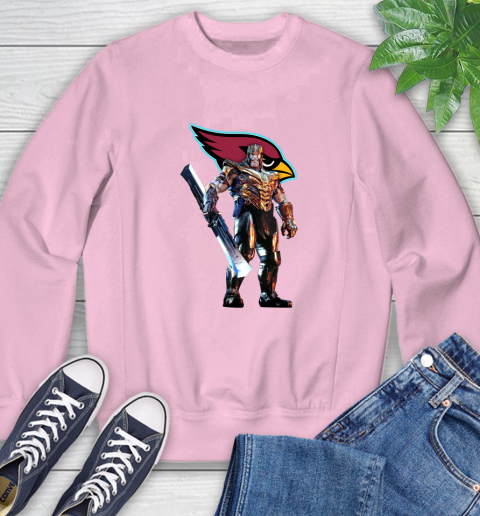 NFL Thanos Gauntlet Avengers Endgame Football Arizona Cardinals Sweatshirt 9