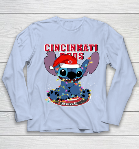 Cincinnati Reds MLB noel stitch Baseball Christmas Youth Long Sleeve 5