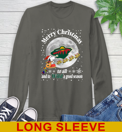 Minnesota Wild Merry Christmas To All And To Wild A Good Season NHL Hockey Sports Long Sleeve T-Shirt 10